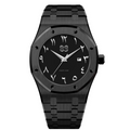 Gulf Watch Black Dial for Men - Timeless 42MM Quartz Timepiece