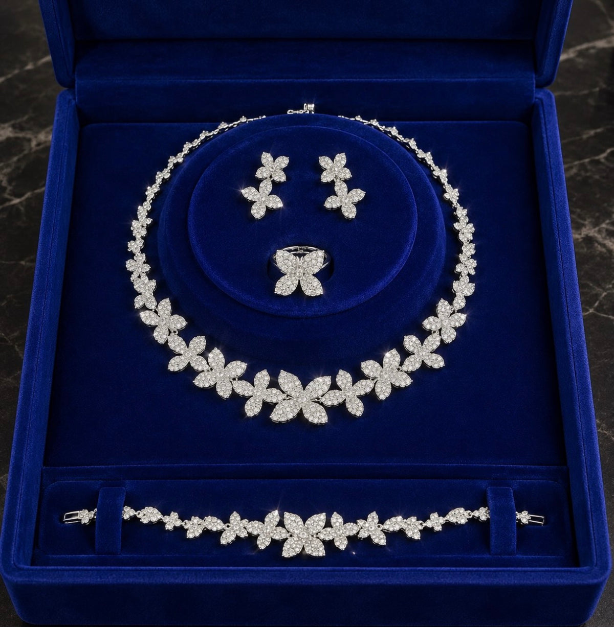 Flower jewelry set