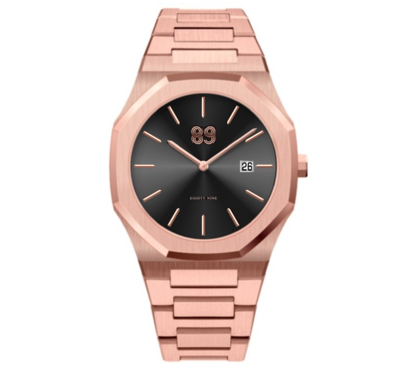 Ultra Thin (Rose Gold,Black Dial)