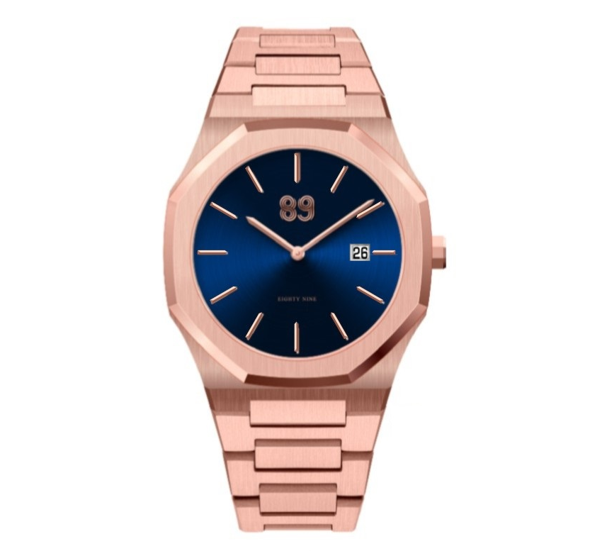 Ultra Thin (Rose Gold,Blue Dial)