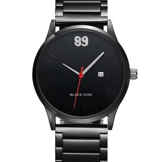 Black Nine Watch: Elevate Your Style with a Sleek Stainless Steel Quartz Timepiece